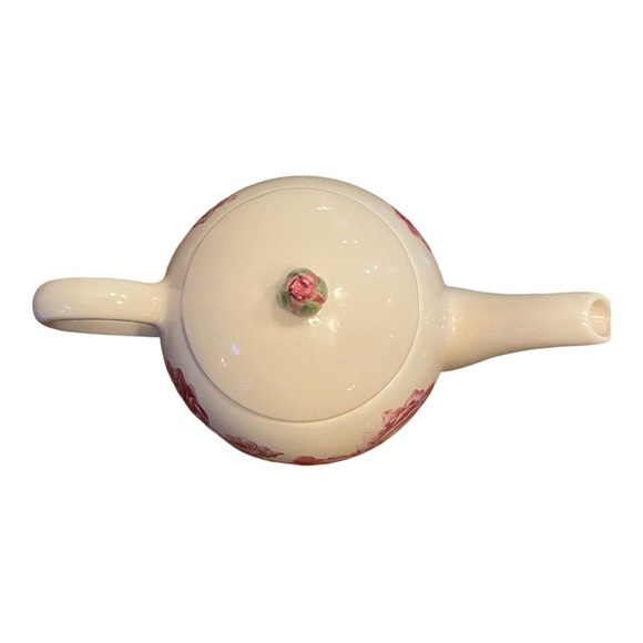 Teleflora Teapot 100th Anniversary Mothers Day Gift 2008 Pink Rose 7” H x 10” W - Picture 10 of 10